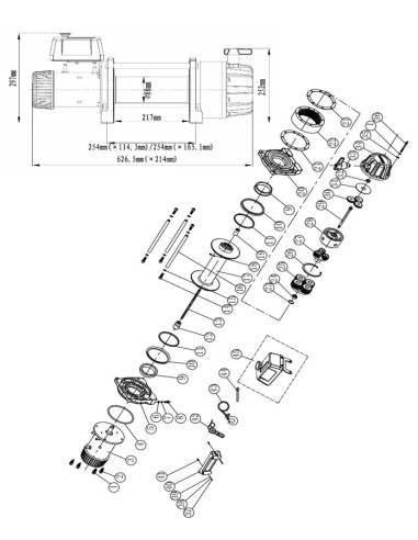 Kit axe hexagonal + les 2 manchons EWB20000 (12-13-19)