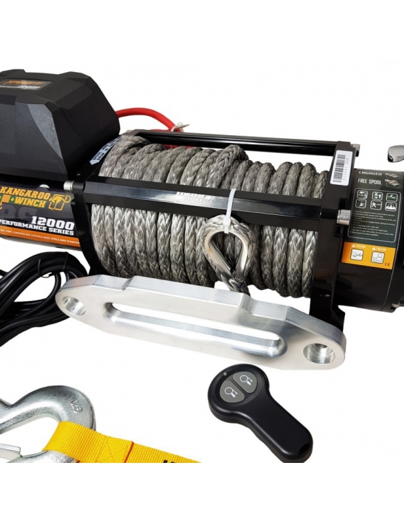 Treuil Electrique Kangaroowinch 3629 Kg 12v corde synthétique